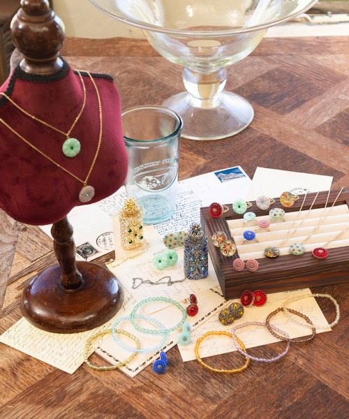 欧州航路 ピアス 「欧州航路」チェコガラスボタン ルミピアス