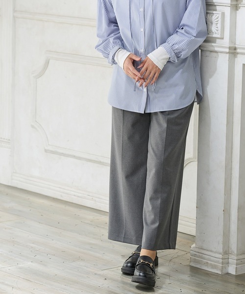 Honeys（ハニーズ） スラックス パンツ 「抗菌防臭」ワイドストレート