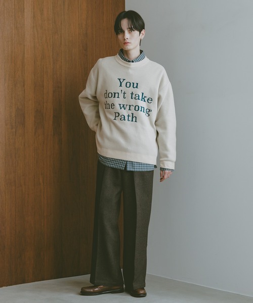 RAGEBLUE（レイジブルー） セーター ニット Jacquard logo crew neck