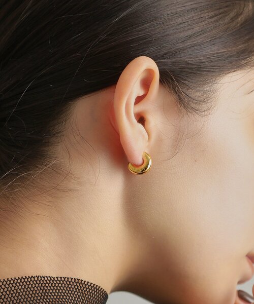 COCOSHNIK（ココシュニック） ピアス シルバー ホロウフープピアス