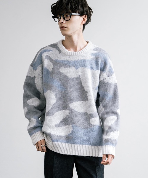 Rocky Monroe（ロッキーモンロー） セーター ニット 起毛 カモフラ柄