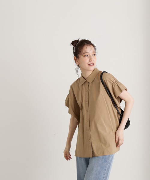 「N.（N. Natural Beauty Basic）」 半袖シャツ MEDIUM ネイビー レディース N.Natural Beauty Basic 「N.（N. Natural Basic）」 半袖シャツ