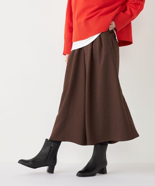 早い者勝ち新品未使用品　HARVESTY ガウチョパンツ M レッド SHIPS Colors（シップスカラーズ） パンツ SHIPS Colors:「洗濯機可能