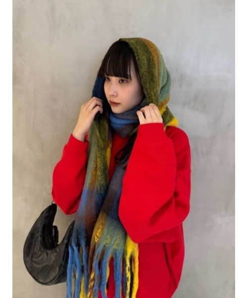 SLY（スライ） マフラー ストール SHAGGY CHECK MUFFLER シャギー