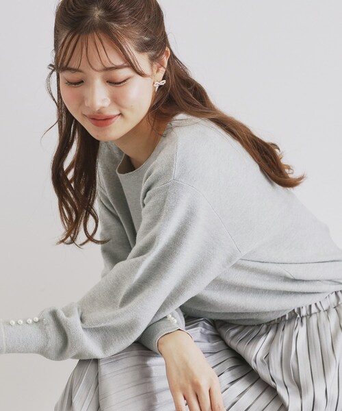 ニットレギンス　値札付き index ニット セーター 「6color/XS-LLsize」ボートネック