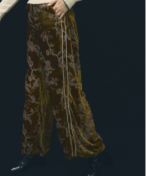 Muel Chic パンツ Flower Jersey pants フラワージャージパンツ