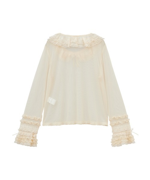 PINK HOUSE（ピンクハウス） ブラウス シャツ ドットチュールレース
