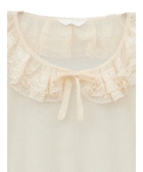 PINK HOUSE（ピンクハウス） ブラウス シャツ ドットチュールレース