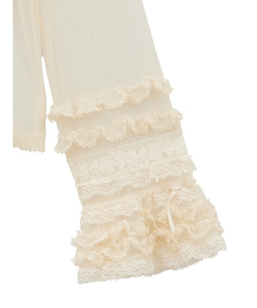 PINK HOUSE（ピンクハウス） ブラウス シャツ ドットチュールレース