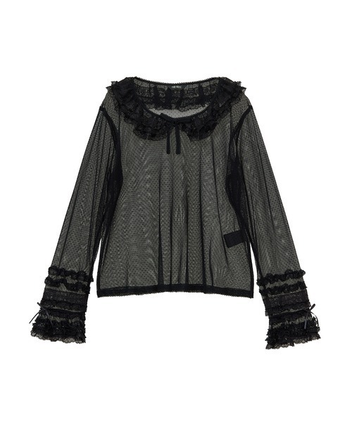 PINK HOUSE（ピンクハウス） ブラウス シャツ ドットチュールレース