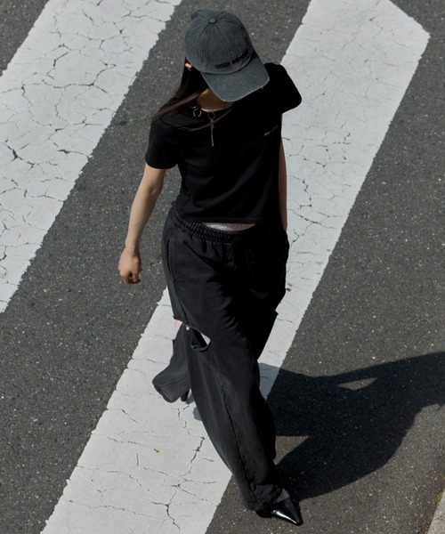josemoon スウェットパンツ　ブラック JOSE MOON スウェットパンツ ジャージ SLIT SWEAT PANTS with