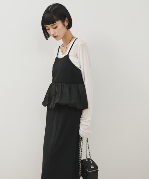 Shelly island（シェリーアイランド） ワンピース ウエストペプラム