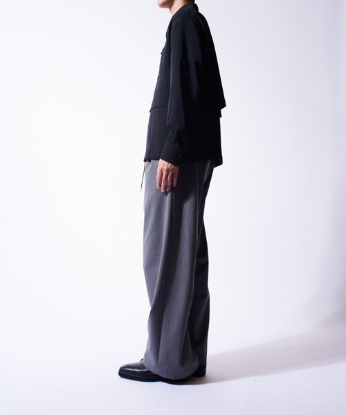 CULLNI クルニ　ビックポケットプルオーバー 50%OFF【CULLNI(クルニ)】Stretch Velou Bi Color Zip Up