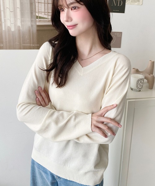 ホールガーメントvネックプルオーバーのおすすめ人気商品一覧 通販