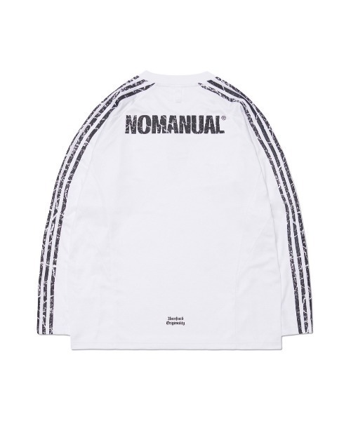 Tシャツ・カットソー NOMANUAL REBUILD T-SHIRT 5SA106 NOMANUAL tシャツ 「NOMANUAL」CRACKED LINE LONG SLEEVE