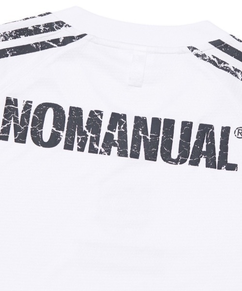NOMANUAL tシャツ 「NOMANUAL」CRACKED LINE LONG SLEEVE