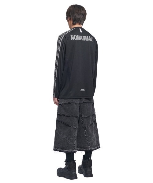 NOMANUAL tシャツ 「NOMANUAL」CRACKED LINE LONG SLEEVE