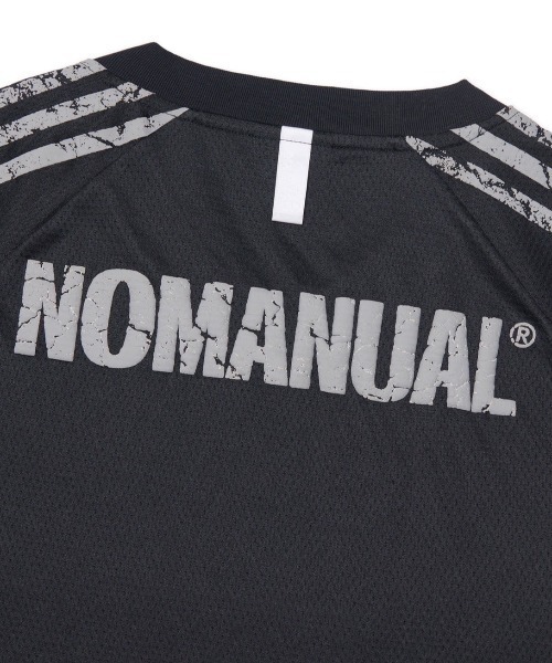 NOMANUAL tシャツ 「NOMANUAL」CRACKED LINE LONG SLEEVE