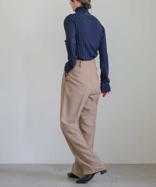 「select MOCA」 タートルネックニット FREE ライトオリーブ レディース_画像7