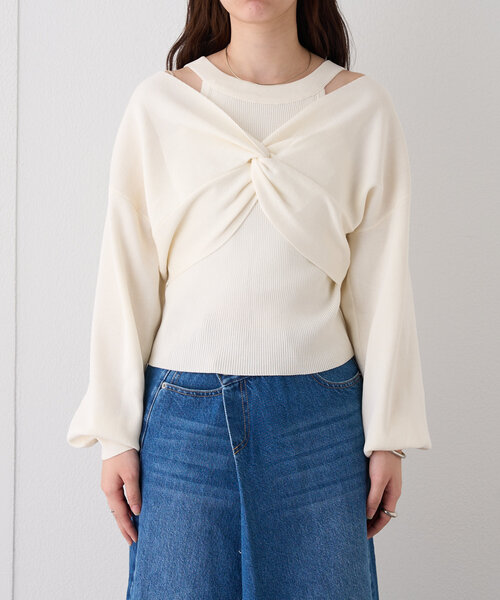 mystic ニット セーター クロスニットSET レディース : ZOZOTOWN