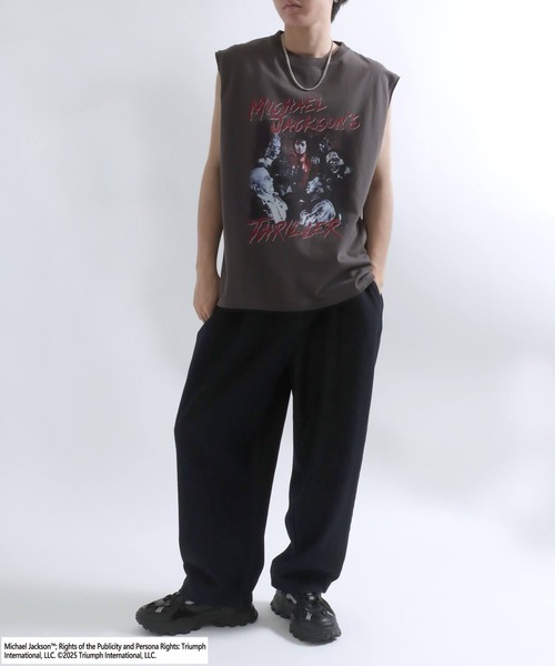 ヴィンテージ マイケルジャクソン プリントノースリーブTシャツ ブラック レア ヴィンテージ マイケルジャクソン プリントノースリーブTシャツ