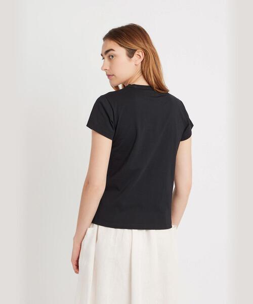 agnes b. tシャツ ロゴ ゼブラプリント コットン 半袖 Tシャツ