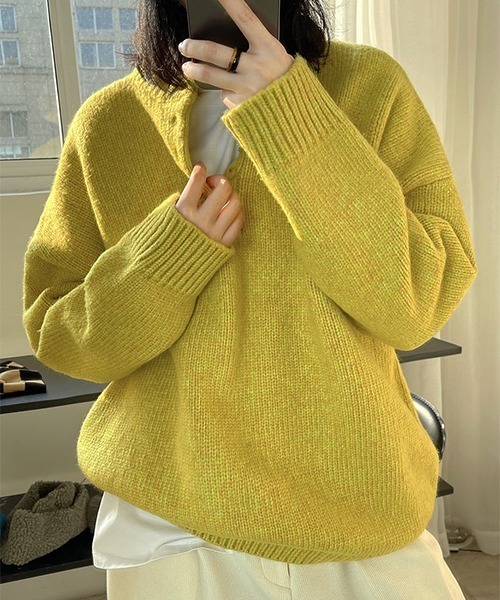 「chuclla」 長袖ニット FREE ブルー レディース_画像8