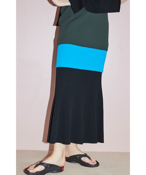 スカート LAYERED KNIT SK