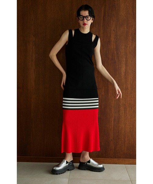 OMMO（オーエムエムオー） スカート LAYERED KNIT SK : ZOZOTOWN Yahoo