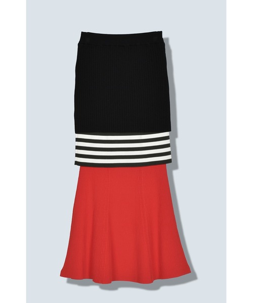 OMMO（オーエムエムオー） スカート LAYERED KNIT SK : ZOZOTOWN Yahoo