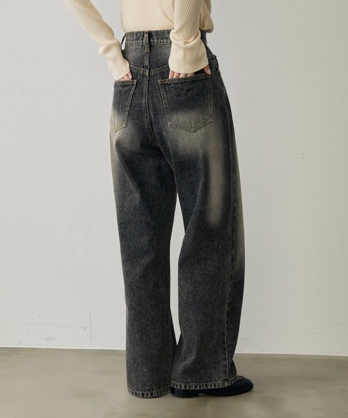 ジーンズ デニム デニムパンツ 「S/M/Lサイズ展開」「Blackブリーチ