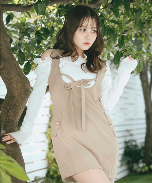 TITTY＆CO. ワンピース リボンデザインミニワンピース