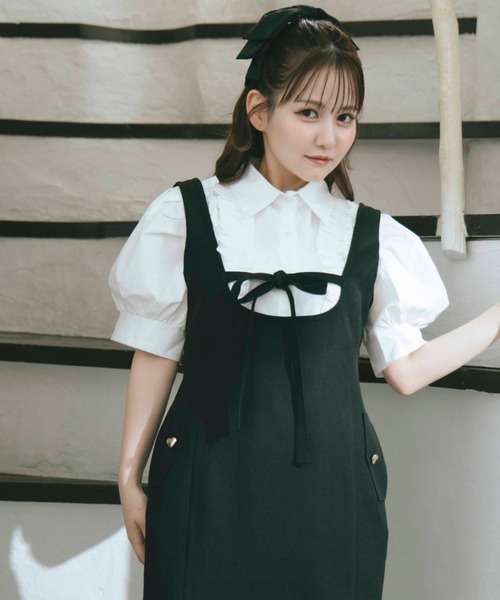 TITTY＆CO. ワンピース リボンデザインミニワンピース