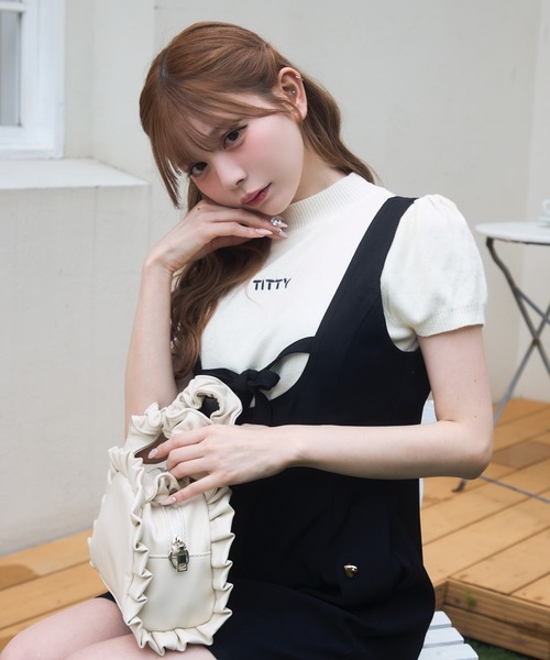 リボンデザインチュールミニワンピース セール】リボンデザインミニワンピース（ワンピース）｜TITTY&CO