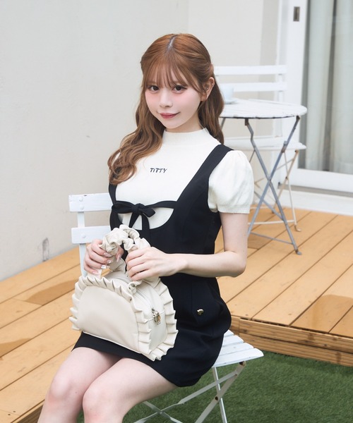 katie cafe chic リボン　ミニワンピース　ケイティ セール】リボンデザインミニワンピース（ワンピース）｜TITTY&CO