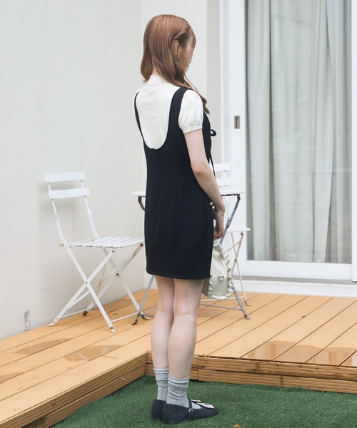 【韓国ブランド】ダブルリボンミディワンピースN175 tight slit front ribbon dress – BUNNY APARTMENT