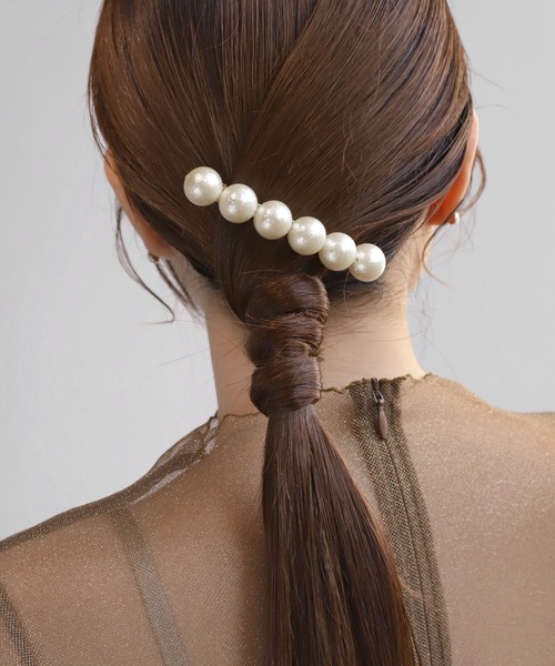 ANEMONE（アネモネ） ヘアクリップ シャイニーパールバレッタ