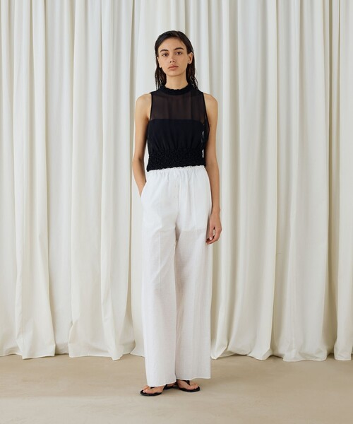 1.9万 デプレ ホワイトの上質ふんわりシャツ DES PRES