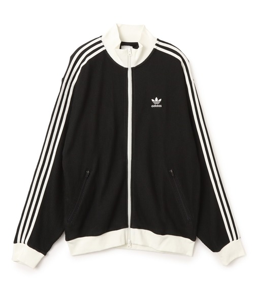 adidas Originals ニットトップス トラックジャケット adidas ジャージ ツイストニット カラーブロック フルジップ