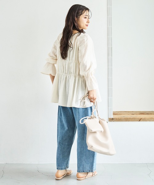 ブラウス シャツ 「ZOZO限定」ギャザーチュニックシャツ レディース B.C STOCK ブラウス シャツ 「ZOZO限定」ギャザーチュニック