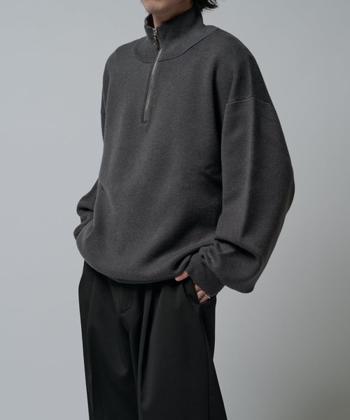 Lui's（ルイス） セーター ニット ウォッシャブルハーフZIPニット