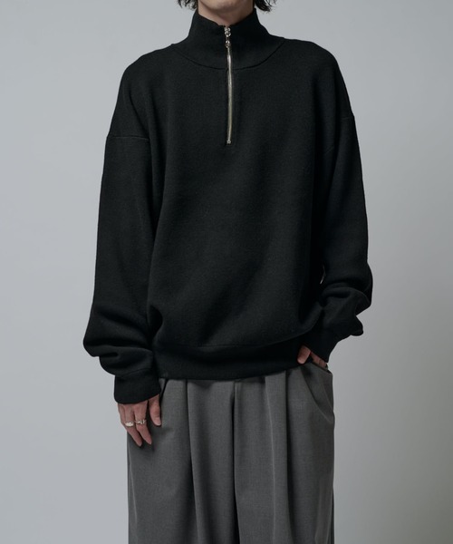 Lui's（ルイス） セーター ニット ウォッシャブルハーフZIPニット