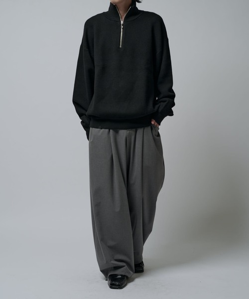 Lui's（ルイス） セーター ニット ウォッシャブルハーフZIPニット