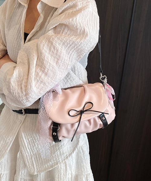 【新品未使用】apolina mishaコラボ　ショルダーバッグ　完売　アポリナ aimoha（アイモハ） ショルダーバッグ バッグ リボンデコレーション