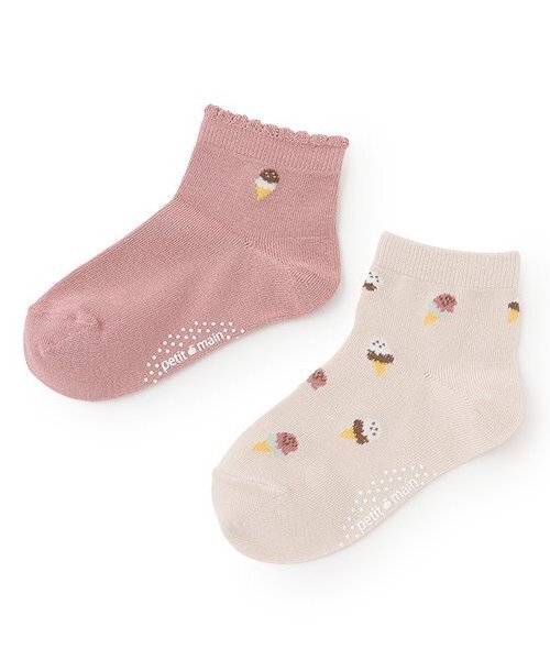 petit main 靴下 GIRLS接触冷感ソックス2P キッズ 子供 女の子