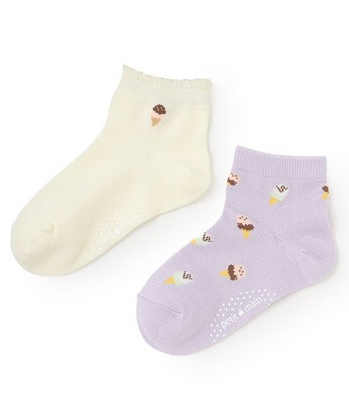 petit main セットアップ110 / シューズ、靴下付♩ petit main 靴下 GIRLS接触冷感ソックス2P キッズ 子供 女の子