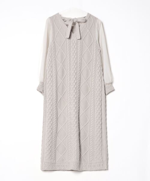 「WILLSELECTION」 ニットワンピース M グレー レディース_画像2