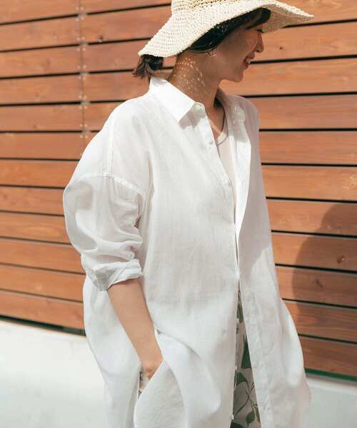 「URBAN RESEARCH DOORS」 長袖シャツ MEDIUM ホワイト レディース