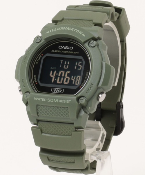 CASIO デジタル腕時計 本体 グリーン CASIO（カシオ） 腕時計 カシオ/ デジタル 樹脂ベルト 5気圧防水