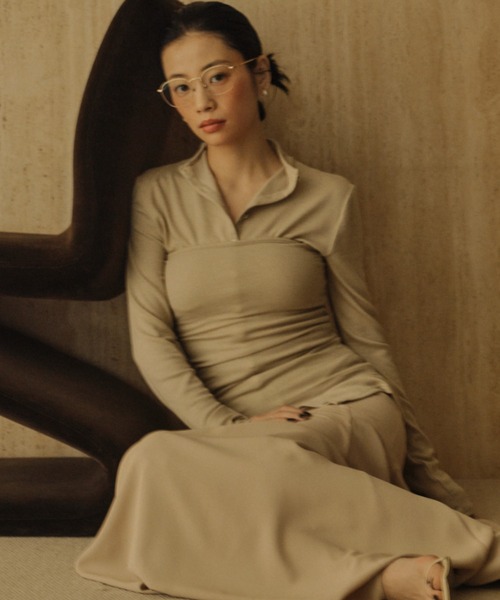 anuans（アニュアンス） tシャツ テンセルウールレイヤーカット